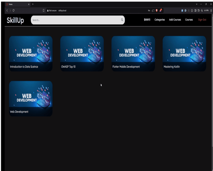 SkillUp Courses Website
