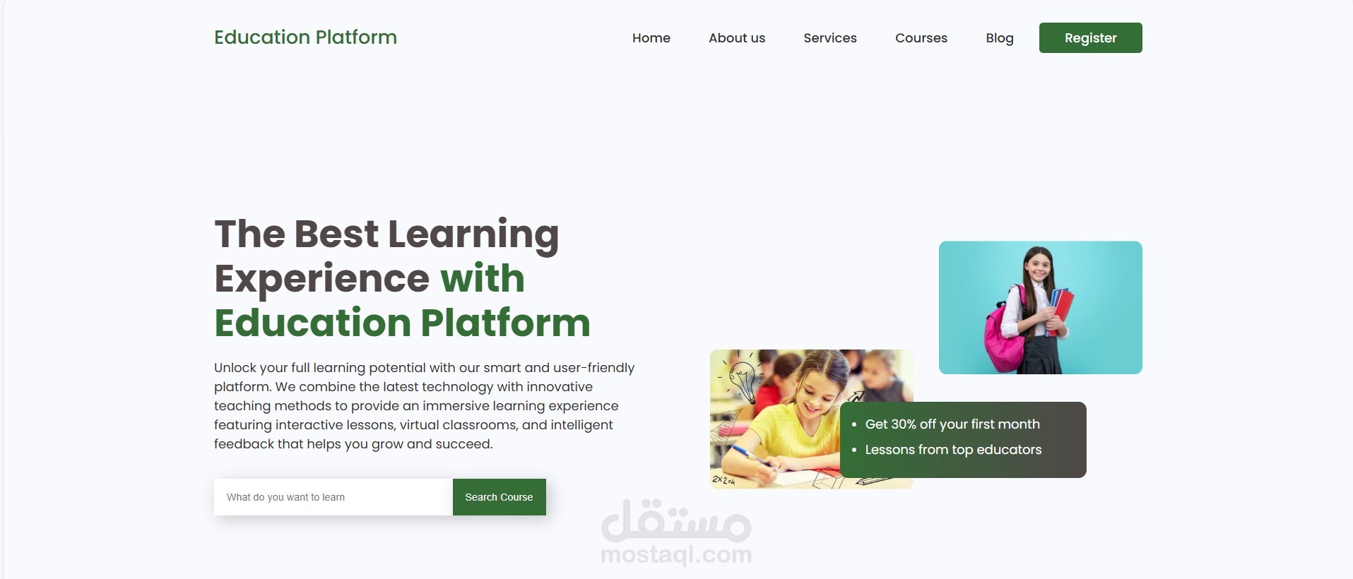 Education Platform (Landing Page)