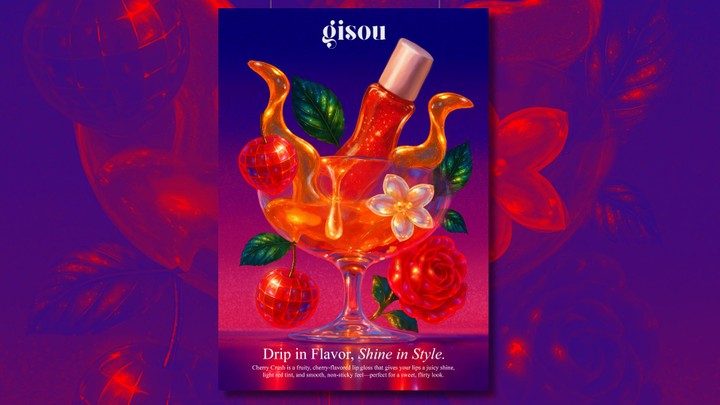 ملصق رقمي لمنتج Gisou Lip Oil