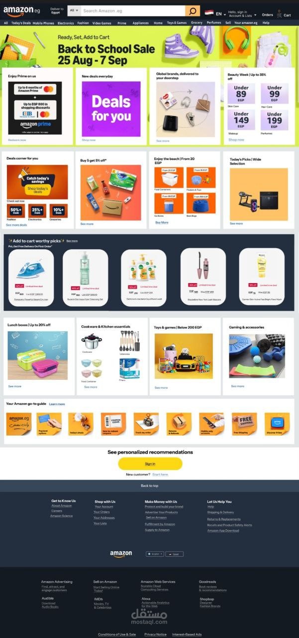 Redesign Amazon homepage