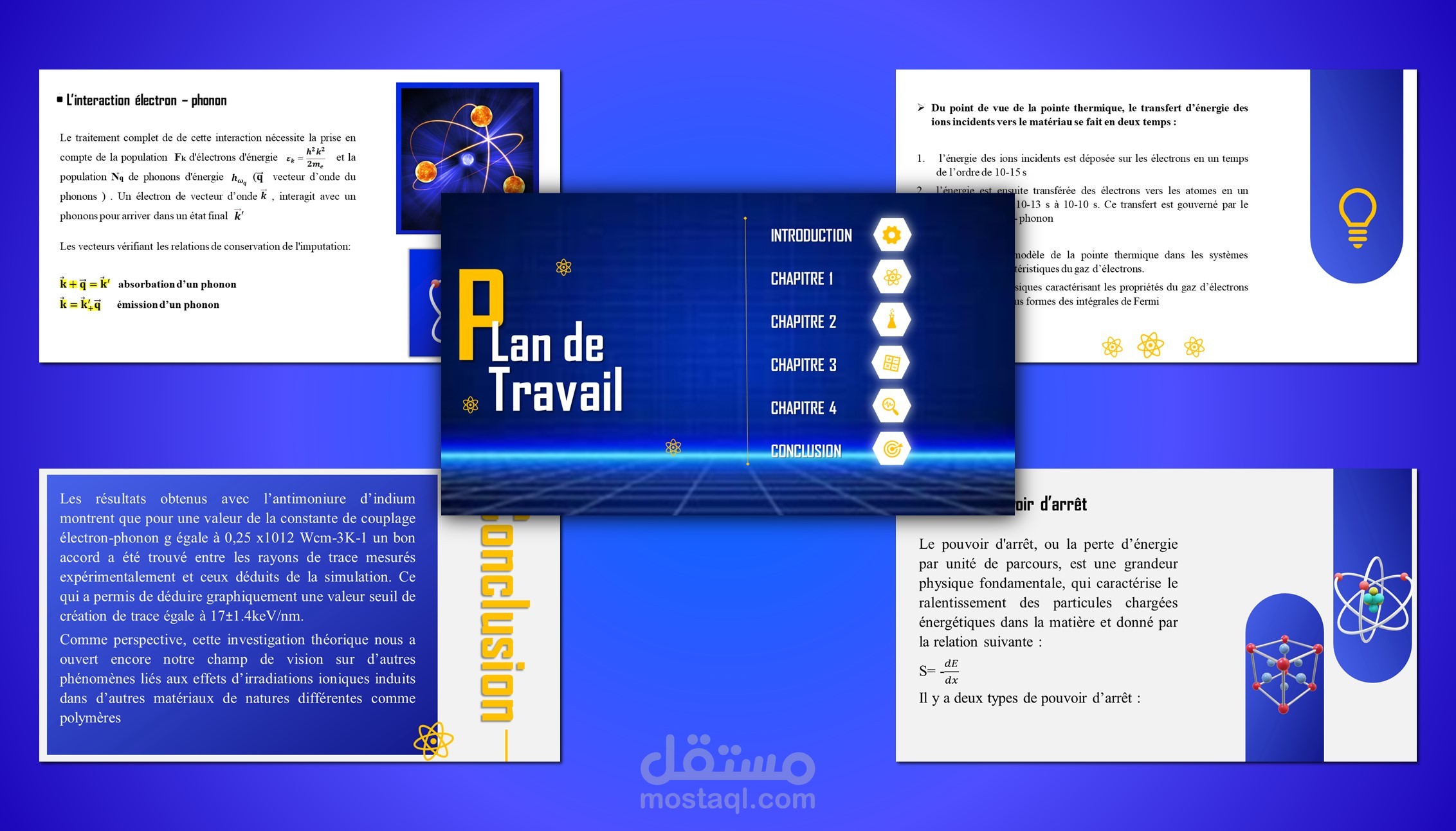 تصميم عرض تقديمي لمذكرة تخرج ماستر  تخصص فيزياء