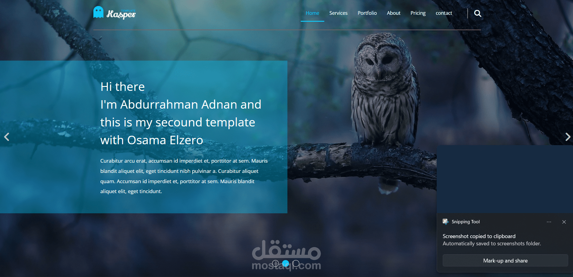 landing page
