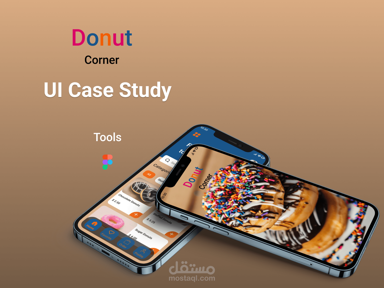 Donut Corner – تصميم واجهة تطبيق موبايل
