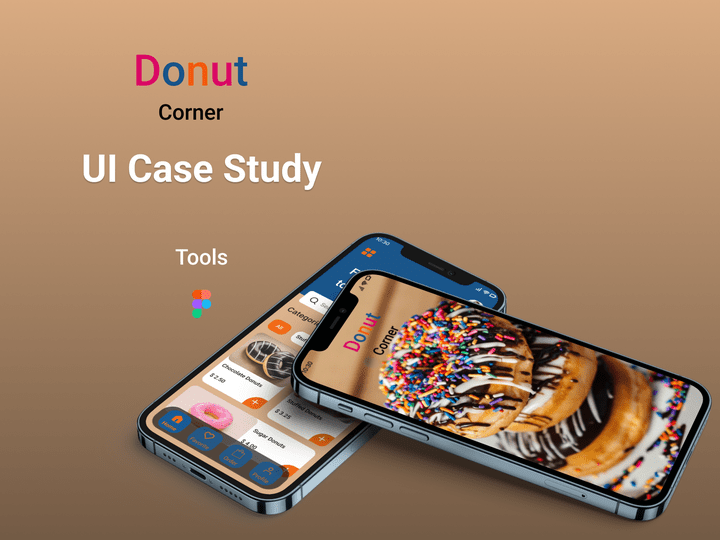 Donut Corner – تصميم واجهة تطبيق موبايل