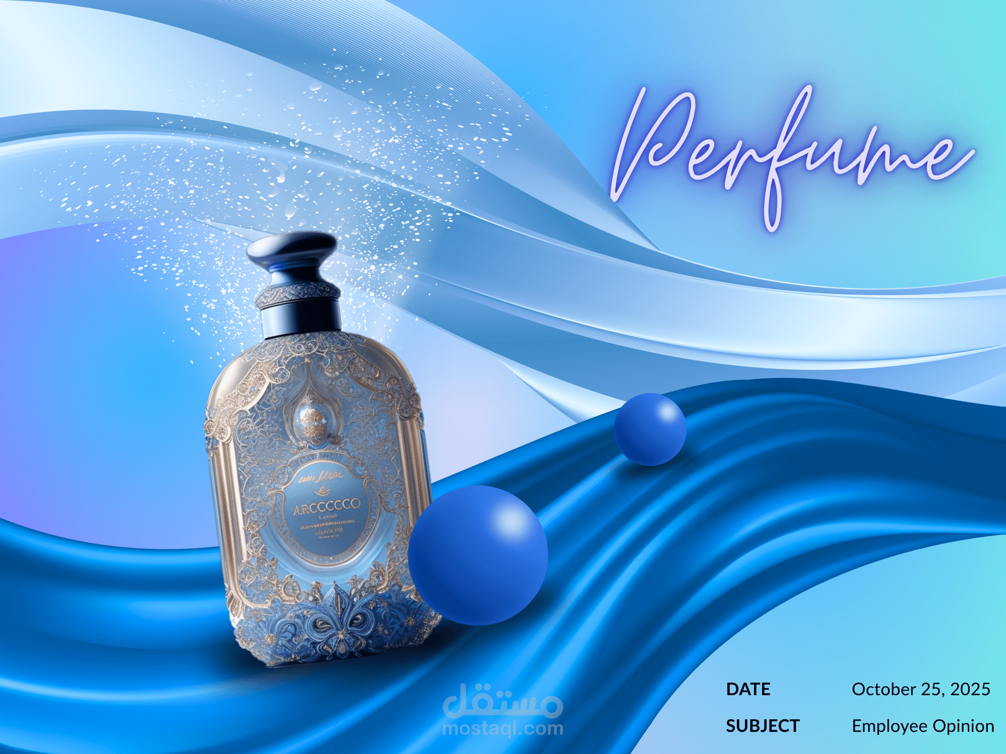 تصميم بصري إبداعي لعطر