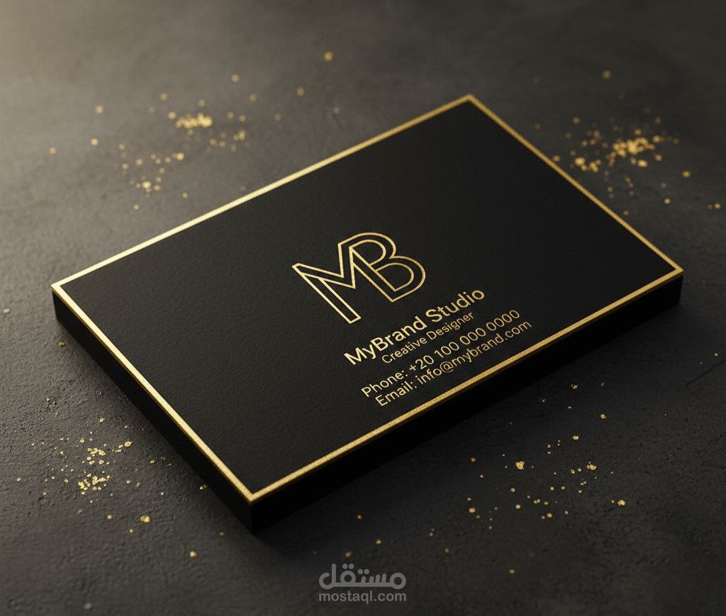 Luxury Black and Gold Business Card Design