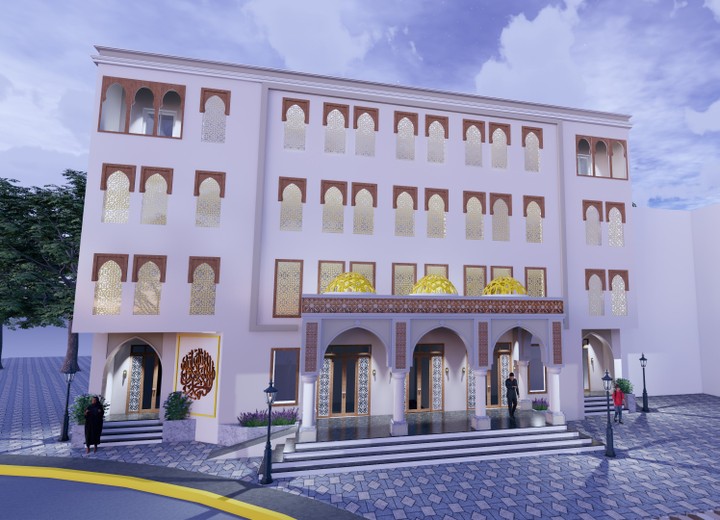 مشروع تصميم مدرسة قرآنية – مخطط ثنائي الأبعاد وثلاثي الأبعاد (2D & 3D)