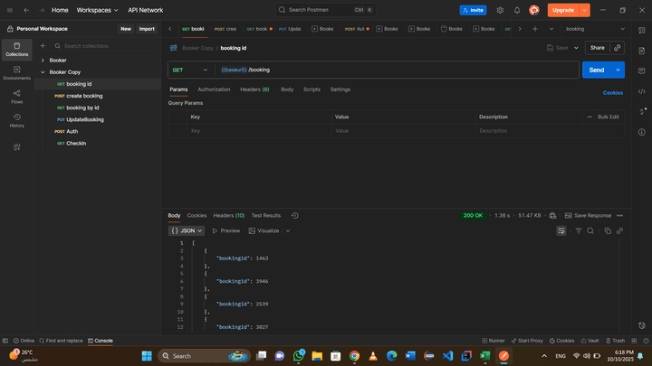 Making a test for API Restful Bokker