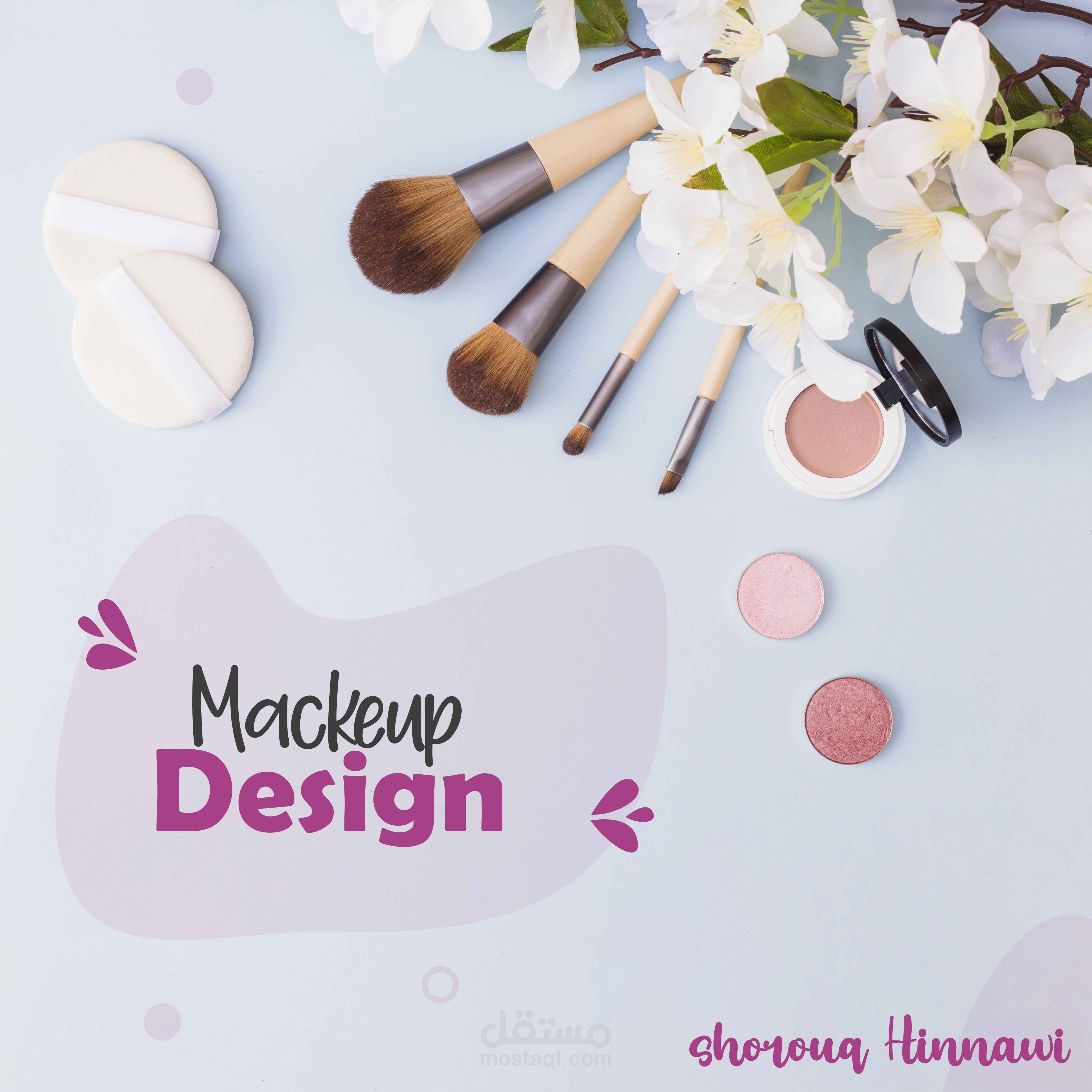 تصميم اعلانات سوشيال ميديا لصفحة ميك أب Product Design For Mackeup