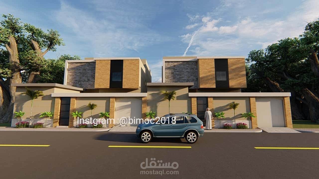 تصميم فيلا لأحد العملاء الكرام بالطراز المودرن