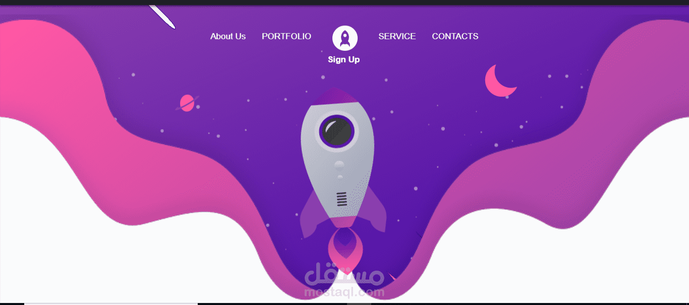 Animated landing page