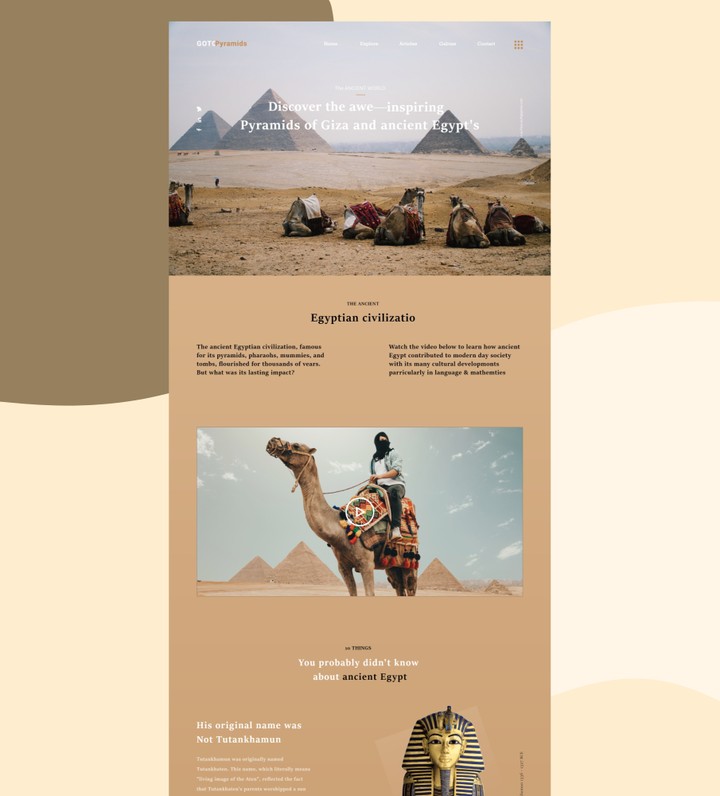 Gtot Pyramids - Landing Page Ui/Ux