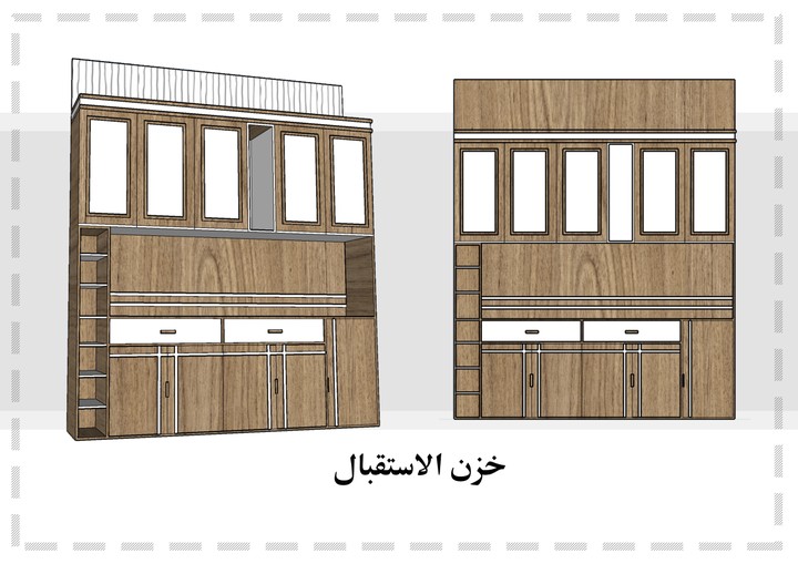 تصميم تفاصيل آثاث عيادة طبية