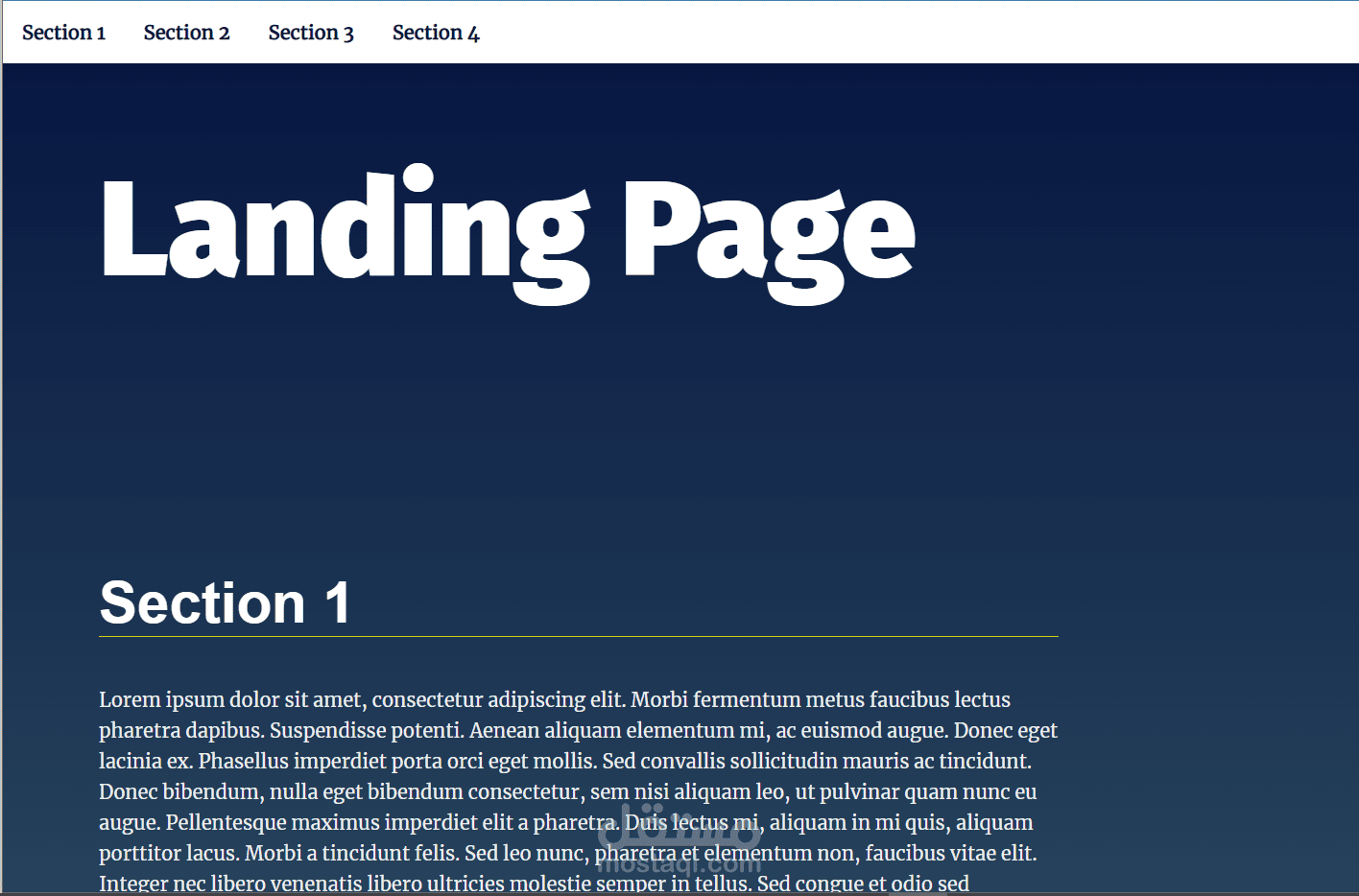 Landing Page | مستقل
