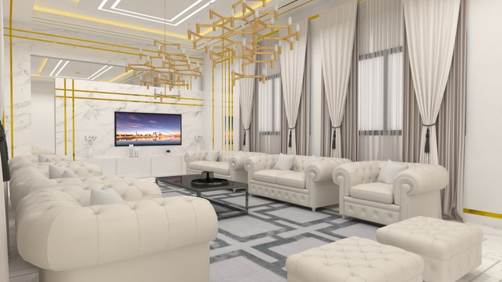 تصميم غرفة معيشة لصالح شركة سعودية