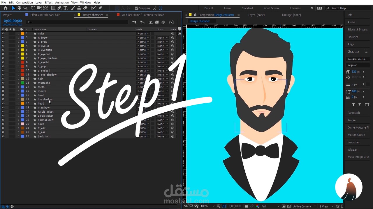 Character animation Tutorial in after effects