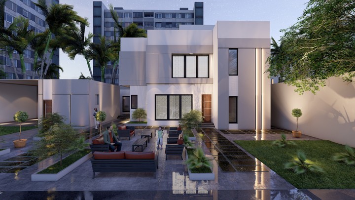 تصميم واجهات معمارية لفيلا سكنية بالمملكة العربية السعودية -الدمام-