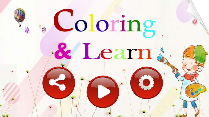 لعبة ثنائية الابعاد (coloring and learn )