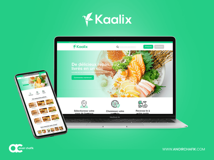 Kaalix website, Logo & mobile app