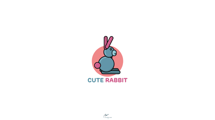 cute rabbit logo