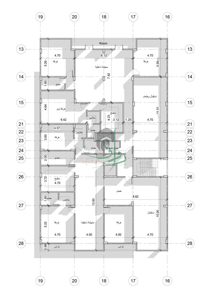 مخططات لمقترحات معمارية لعمارة سكنية ببيت الوطن  - مساقط أفقية