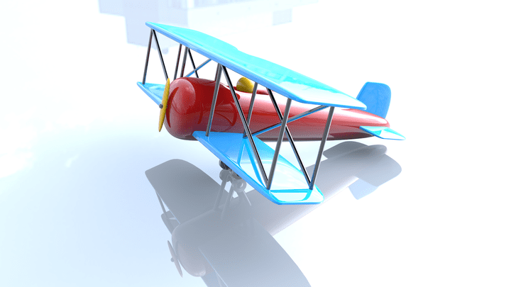 تصميم 3D لطائرة قديمة