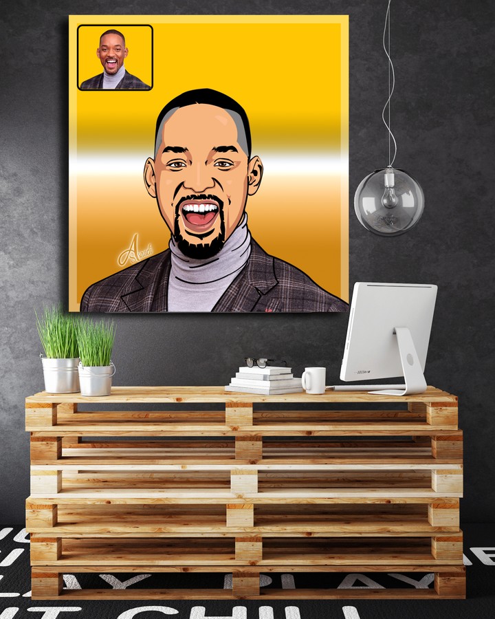 Digital painting portrait for Will Smith