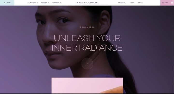Beauty Center Website & Ecommerce قالب موقع ومتجر الكتروني لمراكز التجميل