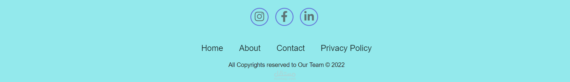 simple footer for website