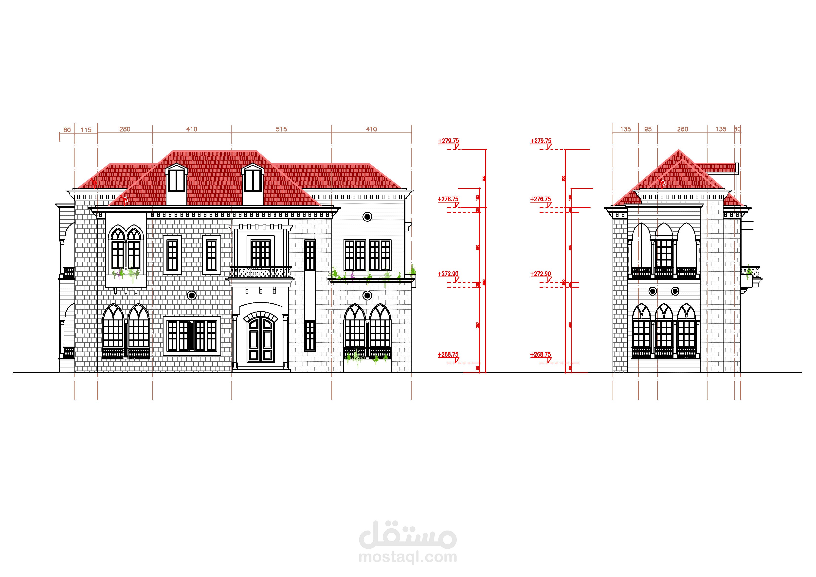 تصميم منزل Duplex على الطراز اللبناني التقليدي