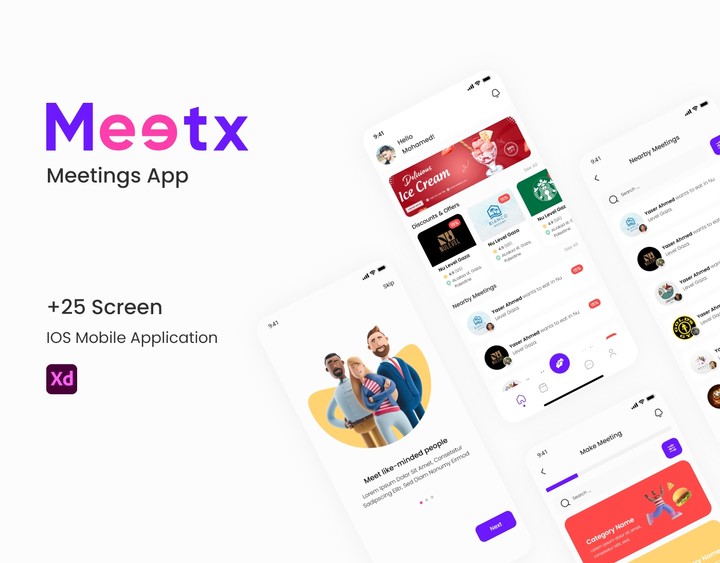 Meetx | UXUI Mobile App Design