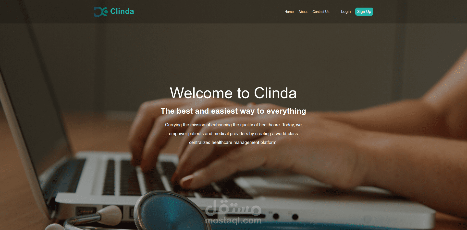 Clinda Landing Page