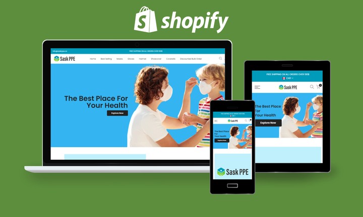 متجر انجليزي لعلامة تجارية متخصصة في المنتجات الطبية والصحية على منصة شوبيفاي Shopify