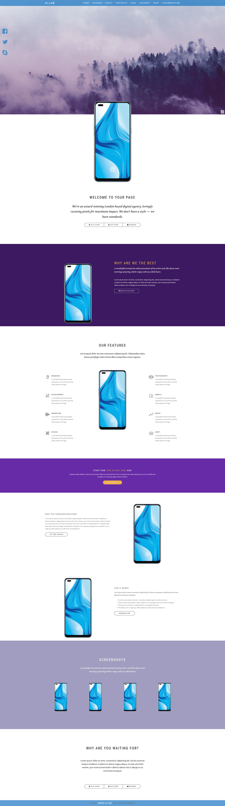 landing page