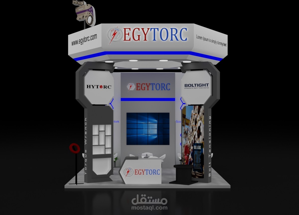 تصميم جناح معرض booth design - egytorc