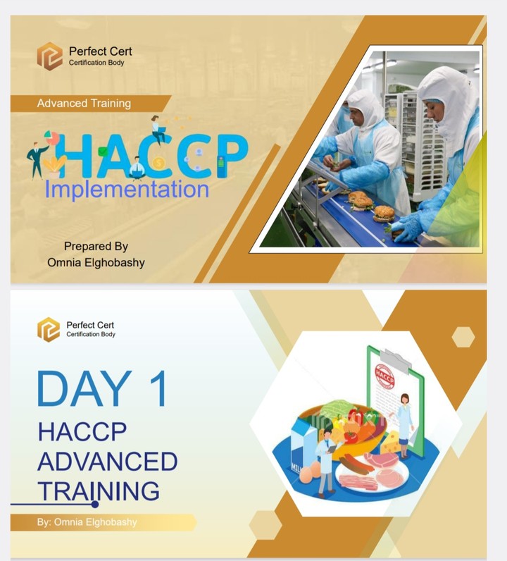 تدريب عن HACCP للعاملين فى مجال سلامة الغذاء