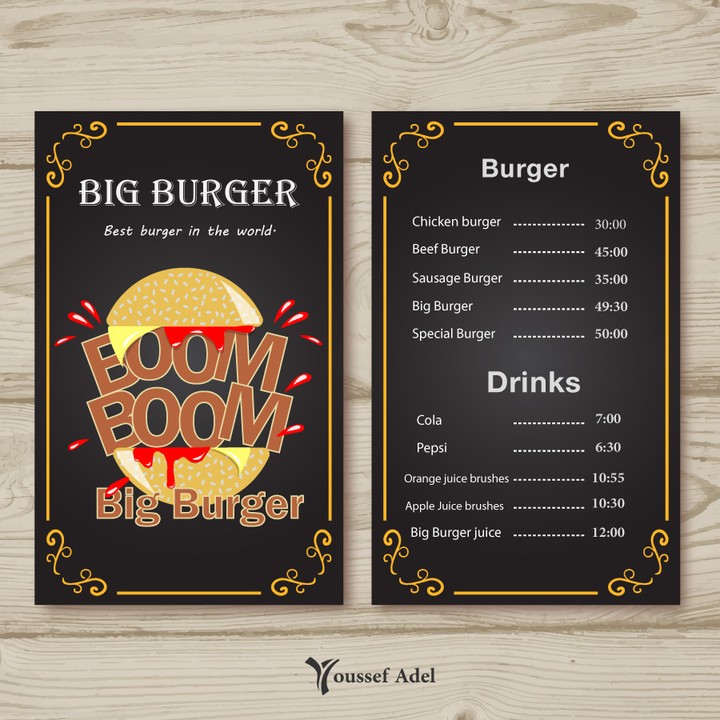 menu design