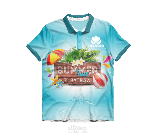 تصميم تيشرت بولو summer time