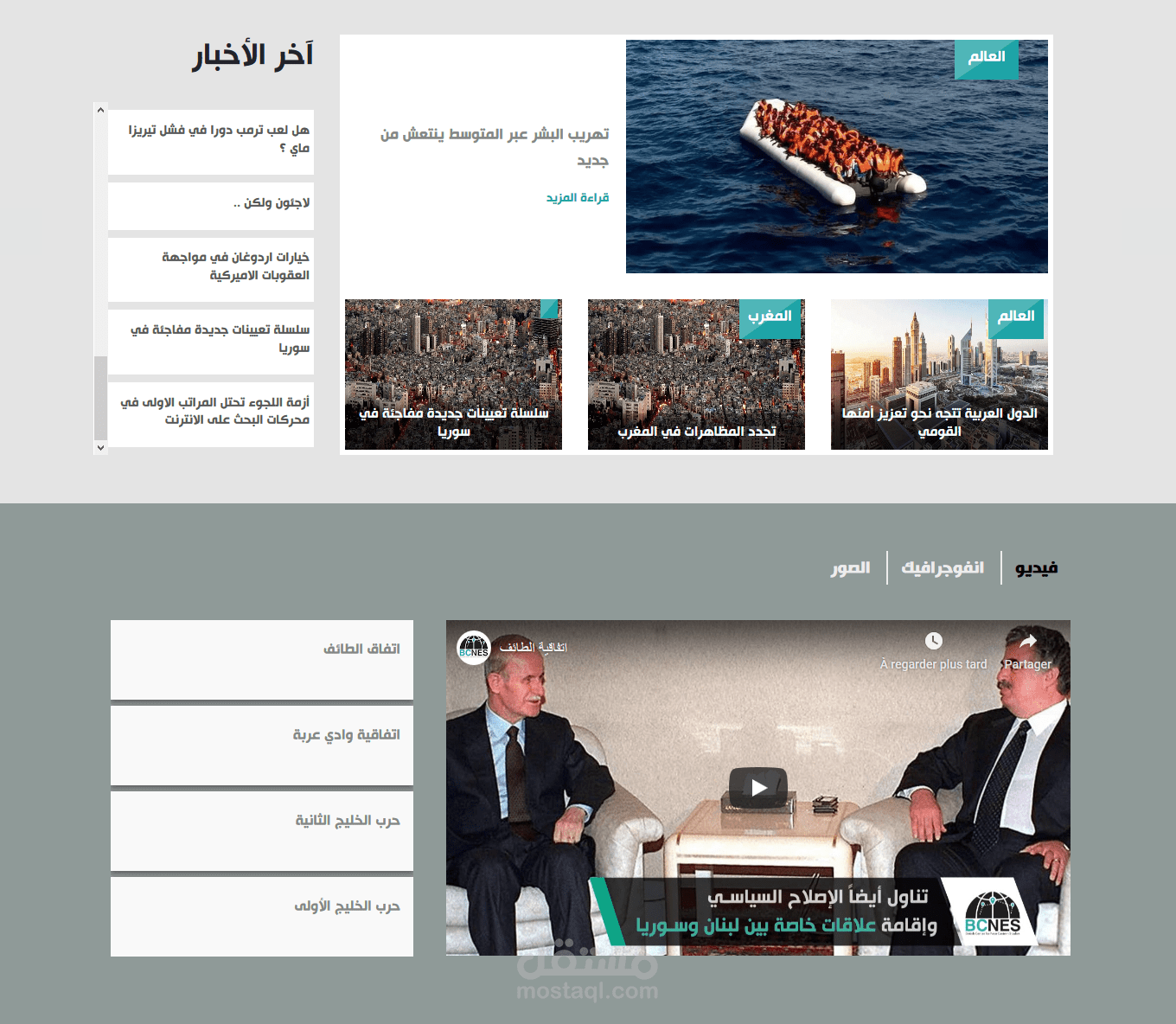 موقع اخباري من الاول الى الاخر - برمجة وردبريس