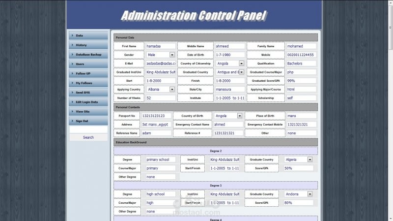 Complex Form for travel agency