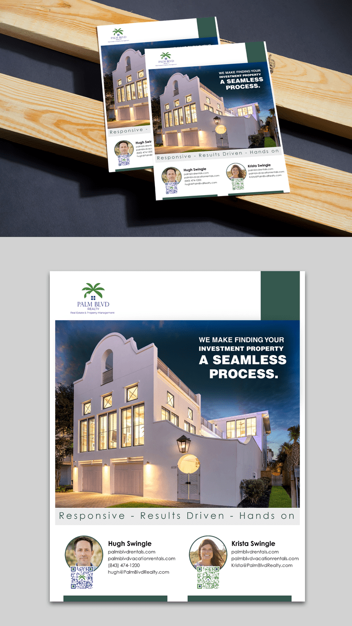Real Estate flyer to go in 3 Ring Binder - Clean, Modern and Minimalistic