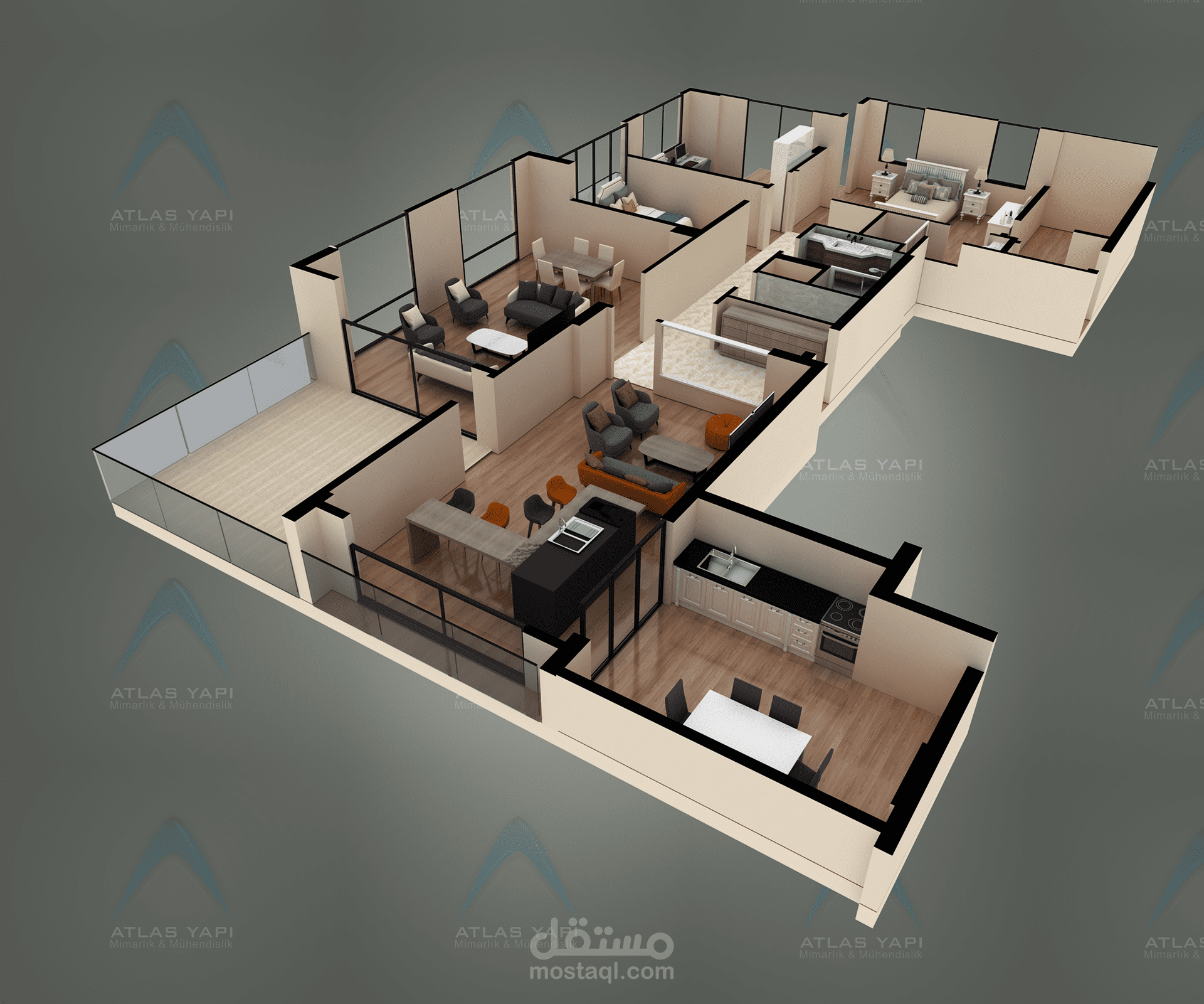 Architectural plan   3D