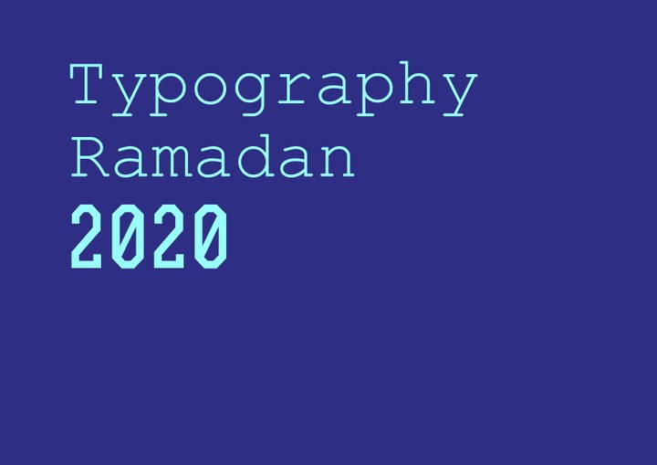 Taypography ramadan 2020