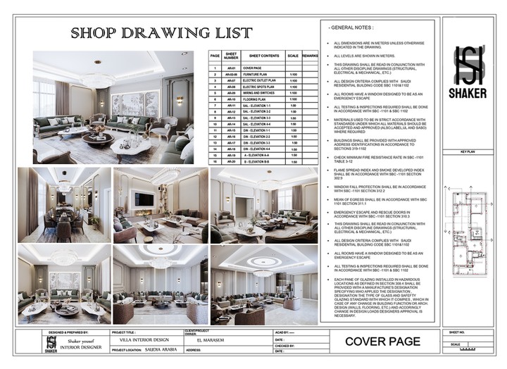 villa shop drawing