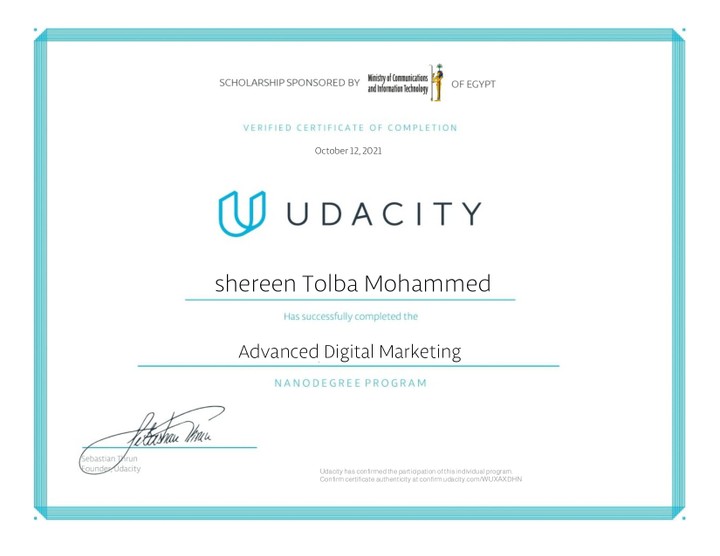 Udacity Certificate