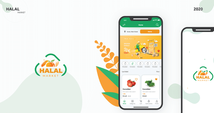 Design Halal market | UI Android