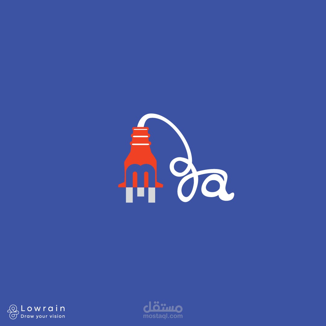 شعار (لوغو) شركة توريد معدات كهربائية MGA  بأسلوب monogram