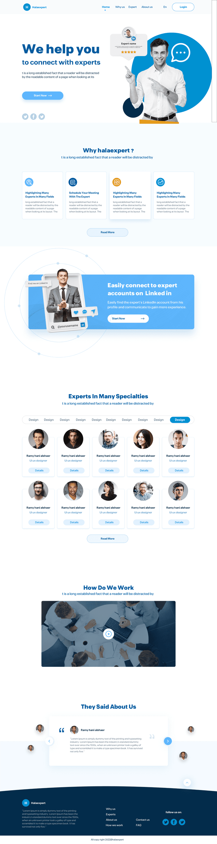 landing page