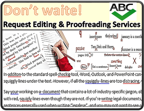 Editing and Proofreading Documents