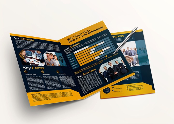 Company Bi-Fold Brochure Template